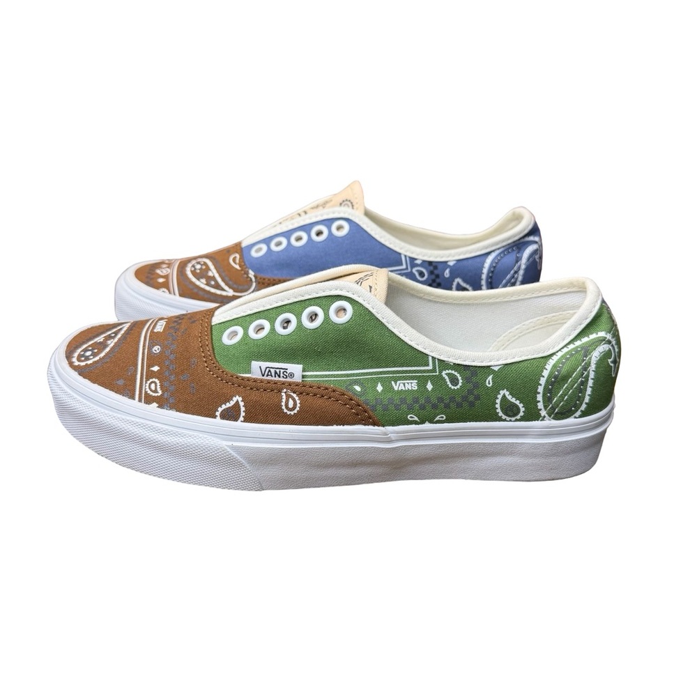 🌼 Vans Women’s Authentic Peace‎ Paisley Patchwork Sneakers Size 8 🌼
